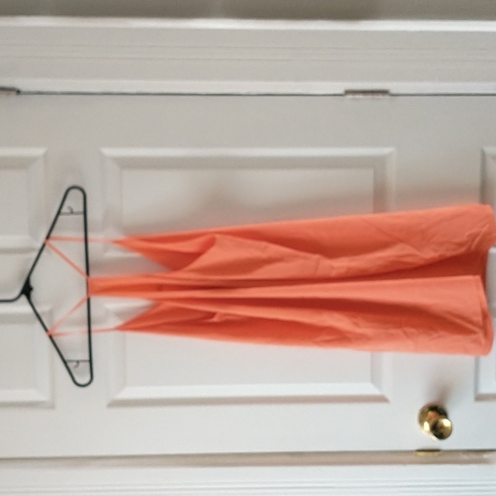 Alice & Olivia Fierra Y Back Dress Orange Silk Size Medium - Picture 2 of 5
